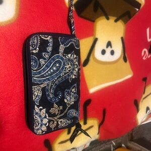 Vera Bradley Blue Paisley Shoulder Bag. And wallet